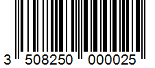 Barcode 3508250000025
