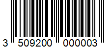 Barcode 3509200000003