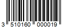 Barcode 3510160000019