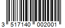 Barcode 3517140002001