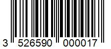 Barcode 3526590000017
