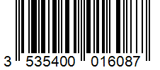 Barcode 3535400016087