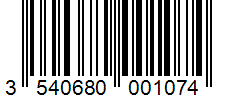 Barcode 3540680001074