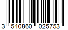 Barcode 3540860025753