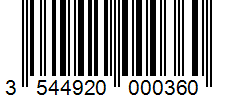 Barcode 3544920000360
