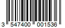 Barcode 3547400001536