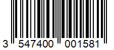 Barcode 3547400001581