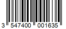 Barcode 3547400001635