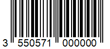 Barcode 3550571000000