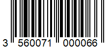 Barcode 3560071000066