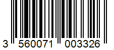 Barcode 3560071003326