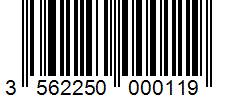 Barcode 3562250000119
