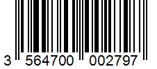 Barcode 3564700002797