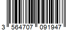 Barcode 3564707091947