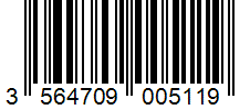 Barcode 3564709005119