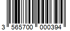 Barcode 3565700000394