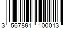 Barcode 3567891100013