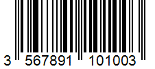 Barcode 3567891101003