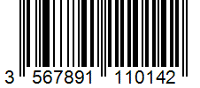 Barcode 3567891110142