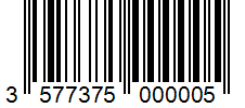 Barcode 3577375000005
