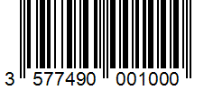 Barcode 3577490001000