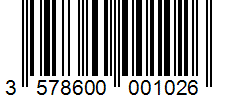 Barcode 3578600001026