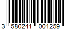 Barcode 3580241001259
