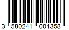 Barcode 3580241001358
