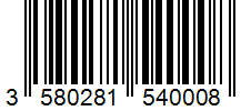 Barcode 3580281540008