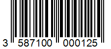 Barcode 3587100000125