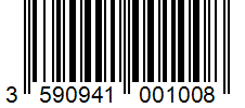 Barcode 3590941001008