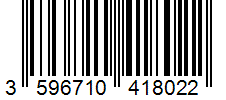 Barcode 3596710418022