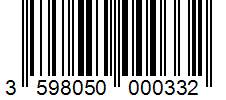 Barcode 3598050000332