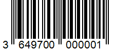 Barcode 3649700000001