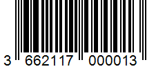 Barcode 3662117000013