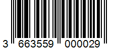 Barcode 3663559000029
