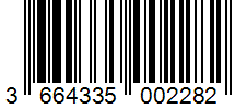 Barcode 3664335002282