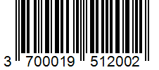 Barcode 3700019512002
