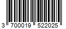 Barcode 3700019522025