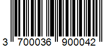 Barcode 3700036900042