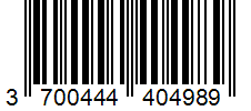Barcode 3700444404989