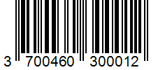 Barcode 3700460300012