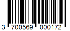 Barcode 3700569000172