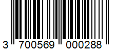 Barcode 3700569000288