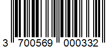 Barcode 3700569000332