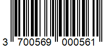 Barcode 3700569000561