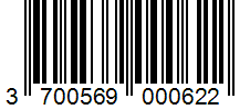 Barcode 3700569000622