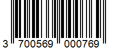 Barcode 3700569000769