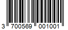 Barcode 3700569001001
