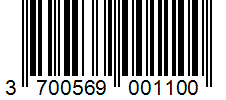 Barcode 3700569001100